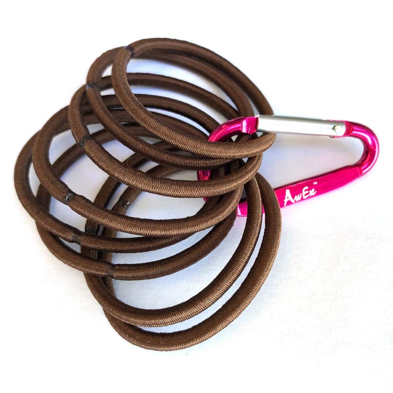 AwEx Strong Brown Hair Ties,72 PCS,4 mm Regular Loop Hair Bands,No Metal Hair Elastics,No Pull Ponytail Holder - Image 2